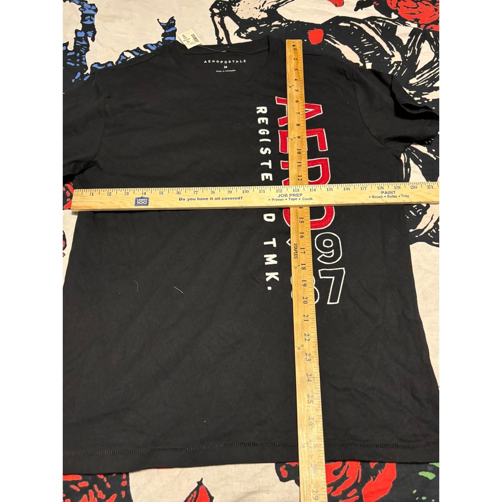 Aeropostale Mens Black Registered Tmk 1987 Graphic T Shirt Size M - Picture 5 of 5